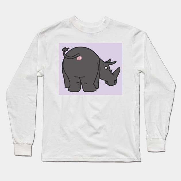 Gayle's Art: Rhino Long Sleeve T-Shirt by gray-cat